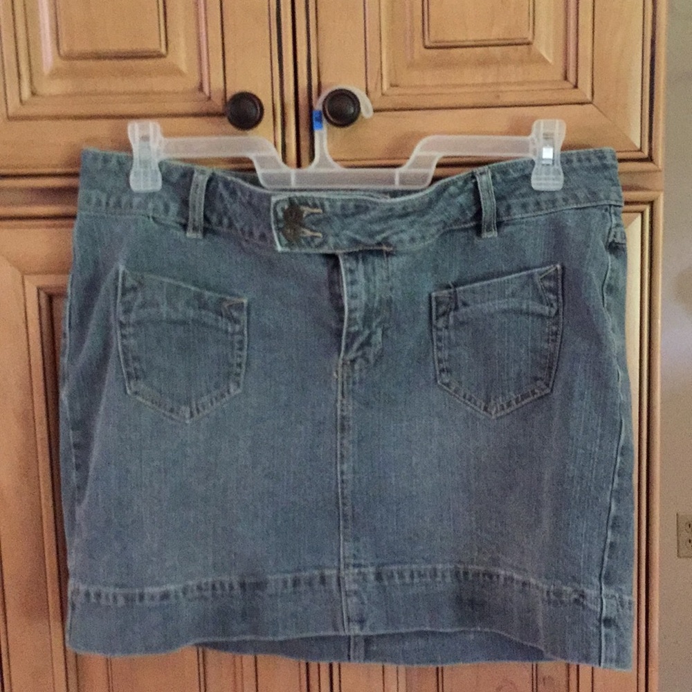 Blue jean mini skirt size 13-14